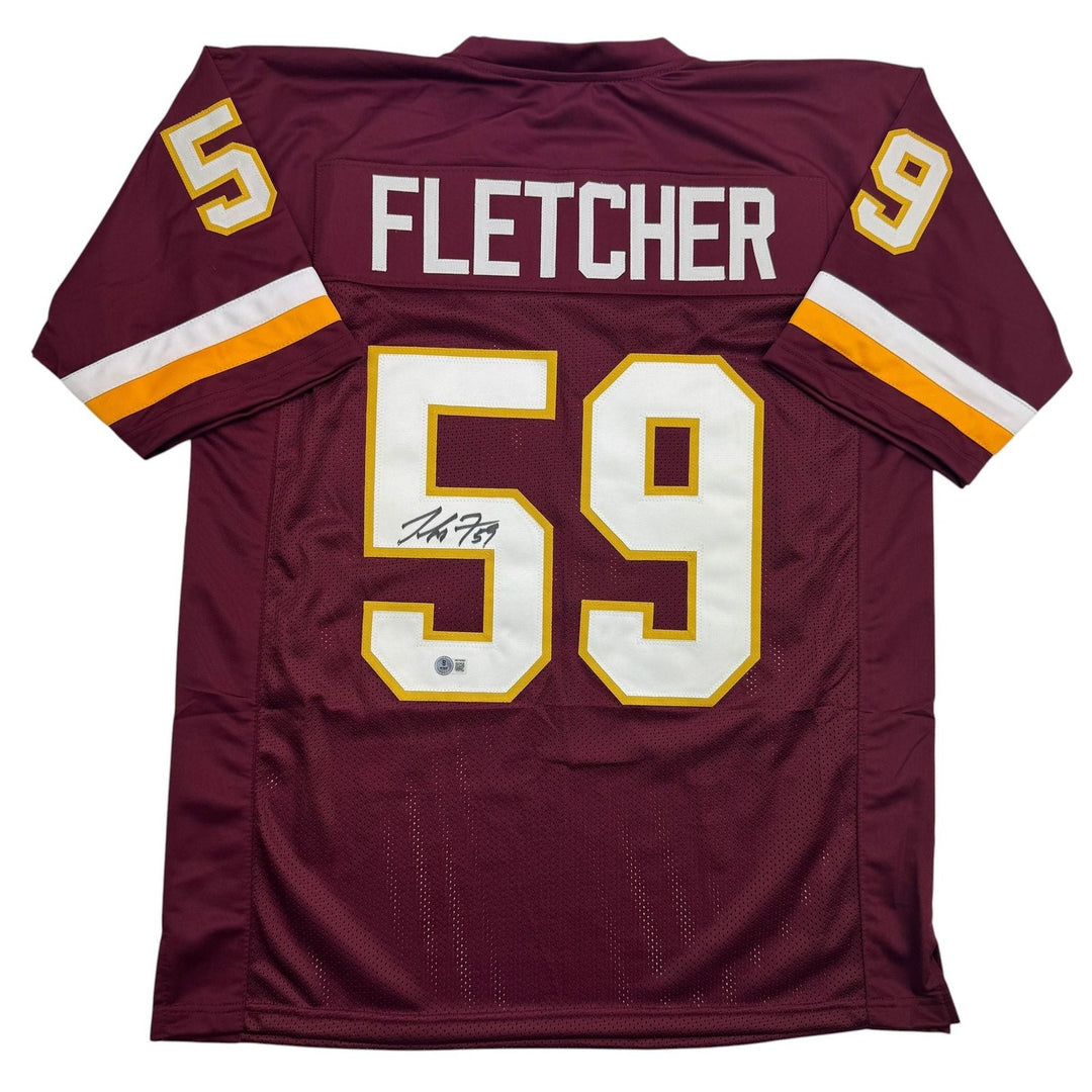 Autographed/Signed London Fletcher Washington Maroon Jersey BAS COA