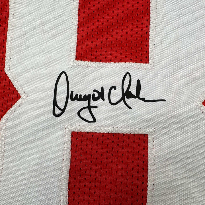 Facsimile Autographed Dwight Clark San Francisco Red Reprint Jersey Size Mens XL