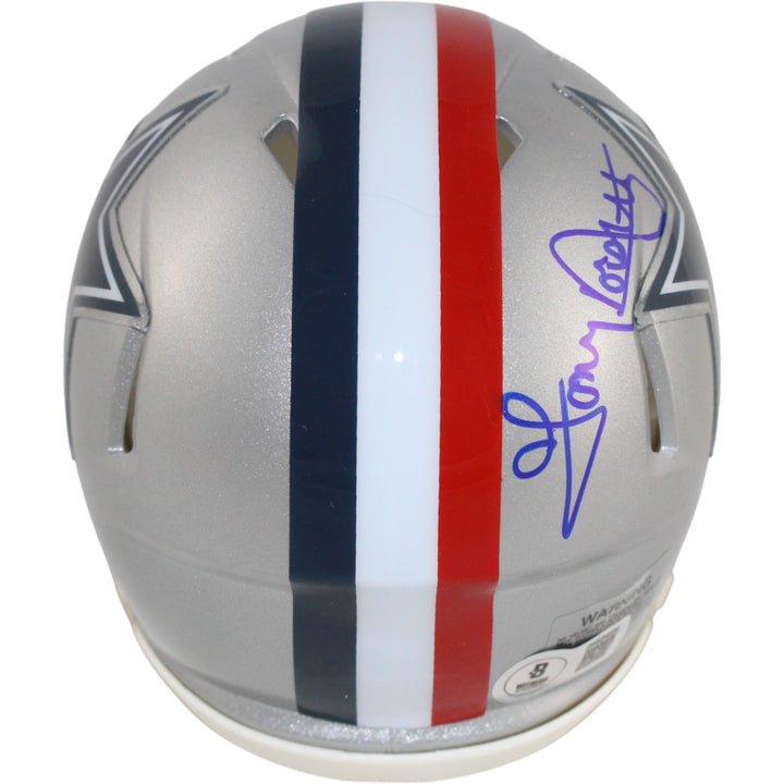 Tony Dorsett Autographed Dallas Cowboys 1976 Mini Helmet Beckett Witness 51264