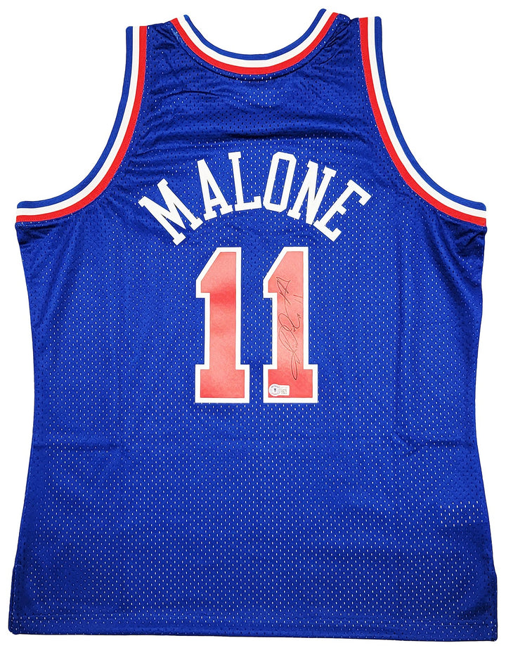 Jazz Karl Malone Auto Blue Authentic Mitchell Ness 1992 ASG Jersey Sz XL Beckett