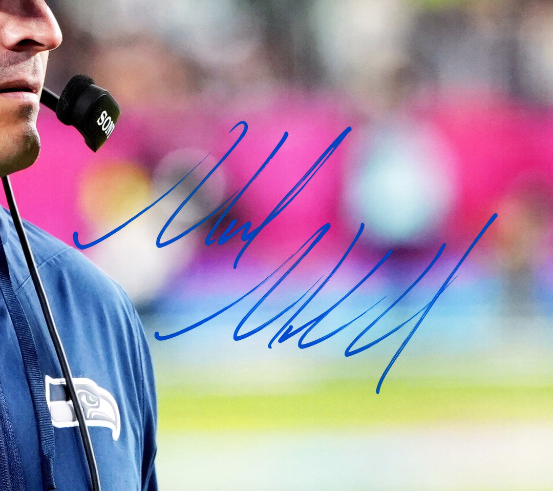 Mike Macdonald Signed Seahawks 16x20 Photo Beckett BAS Witness