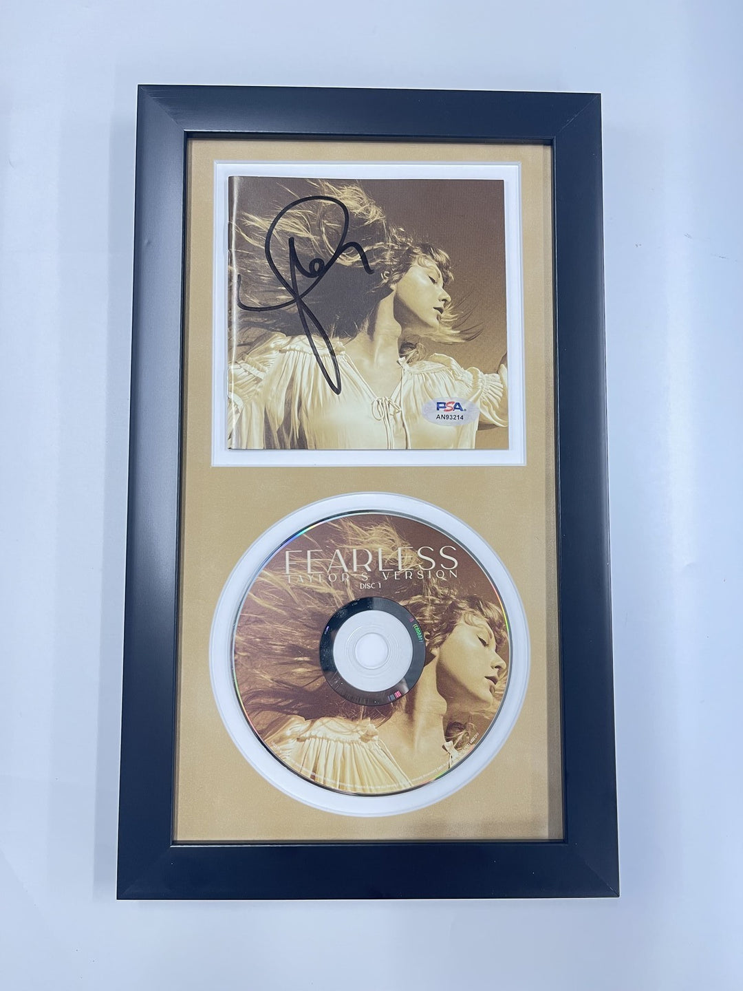 Taylor Swift Signed CD Cover Framed PSA/DNA Fearless Autographed
