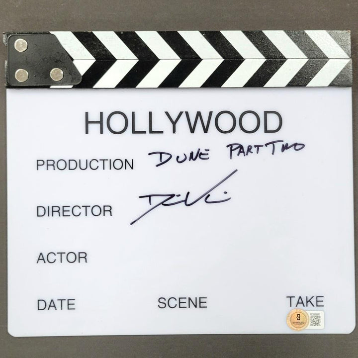 Denis Villeneuve signed "Dune Part Two" Director Clap Board Clapper Beckett BAS