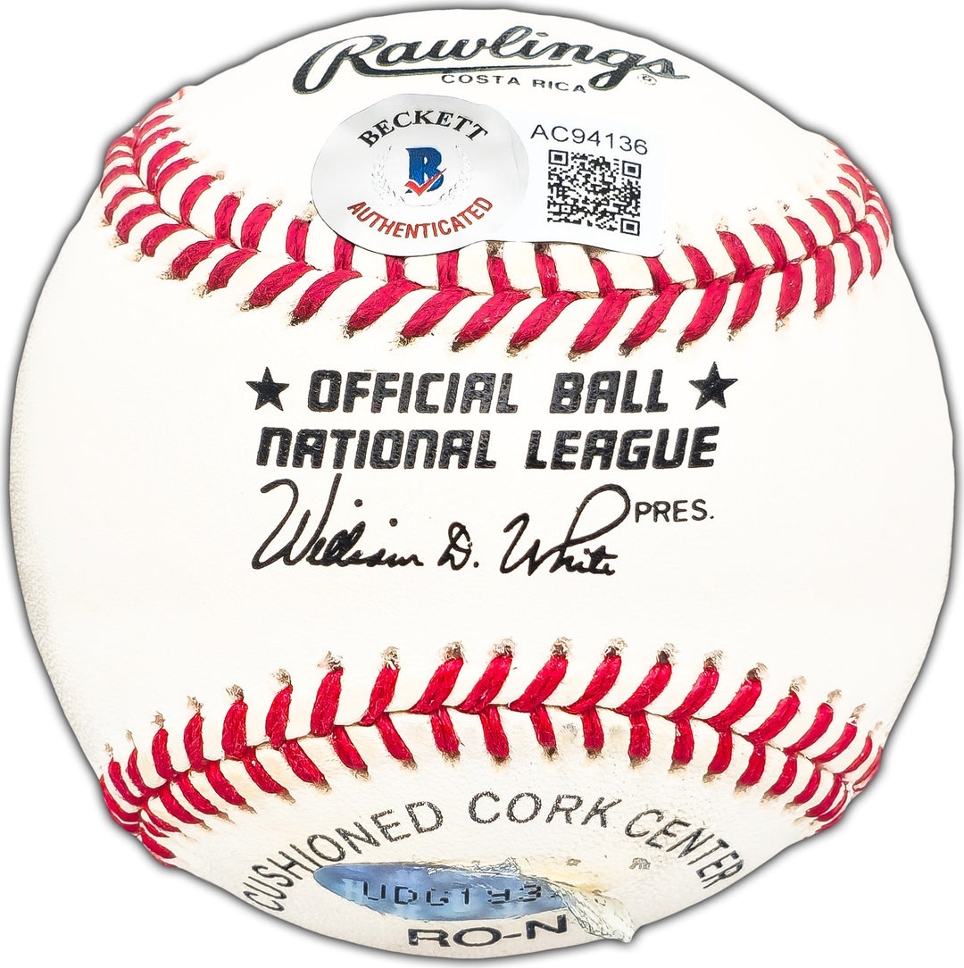 Hank Aaron Signed Official NL Baseball Atlanta Braves UDA Holo & Beckett