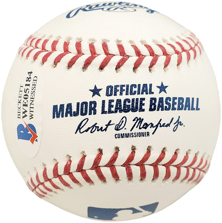 Shane Bieber Signed MLB Baseball Cleveland Indians With 3 Stats Beckett