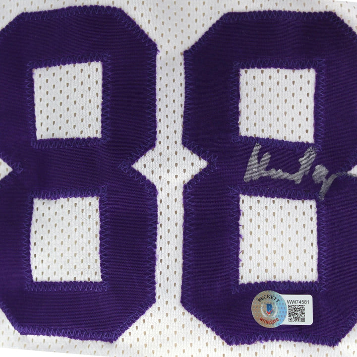 Purple People Eaters Autographed Minnesota Vikings White Jersey BAS COA Signed