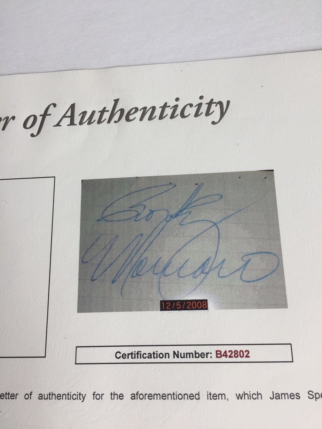 Rocky Marciano Signed Cut JSA COA Autograph Full Signature LOA  D.1969