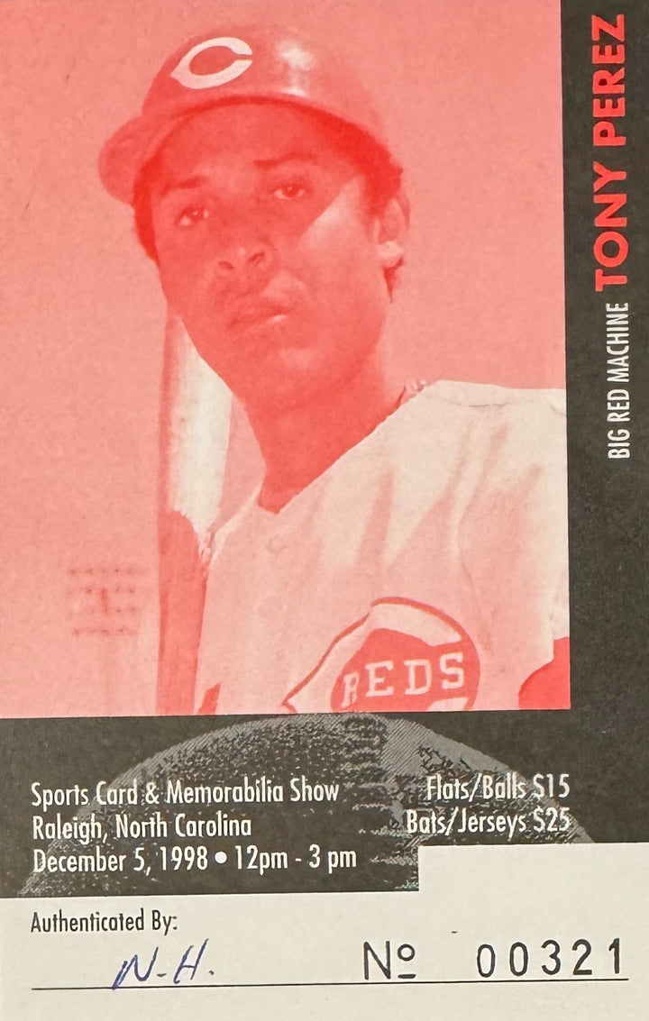 Tony Perez signed Cincinnati Reds MLB 8x10 Photo minor dings Framed - COA/TICKET