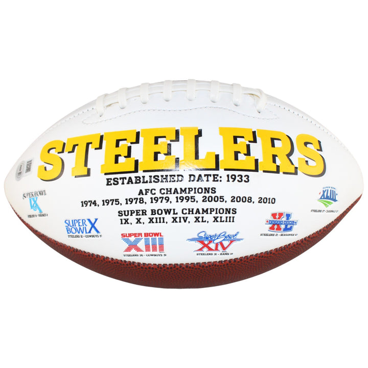 Kordell Stewart Signed Pittsburgh Steelers Logo Football Slash Beckett 52789