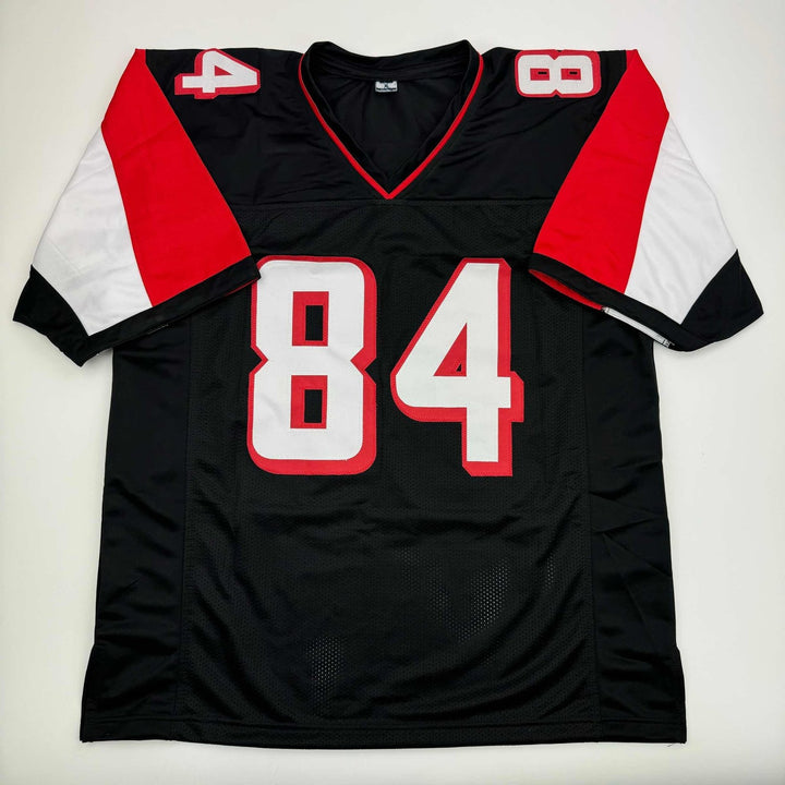 Autographed/Signed Roddy White Atlanta Black Jersey Beckett BAS COA