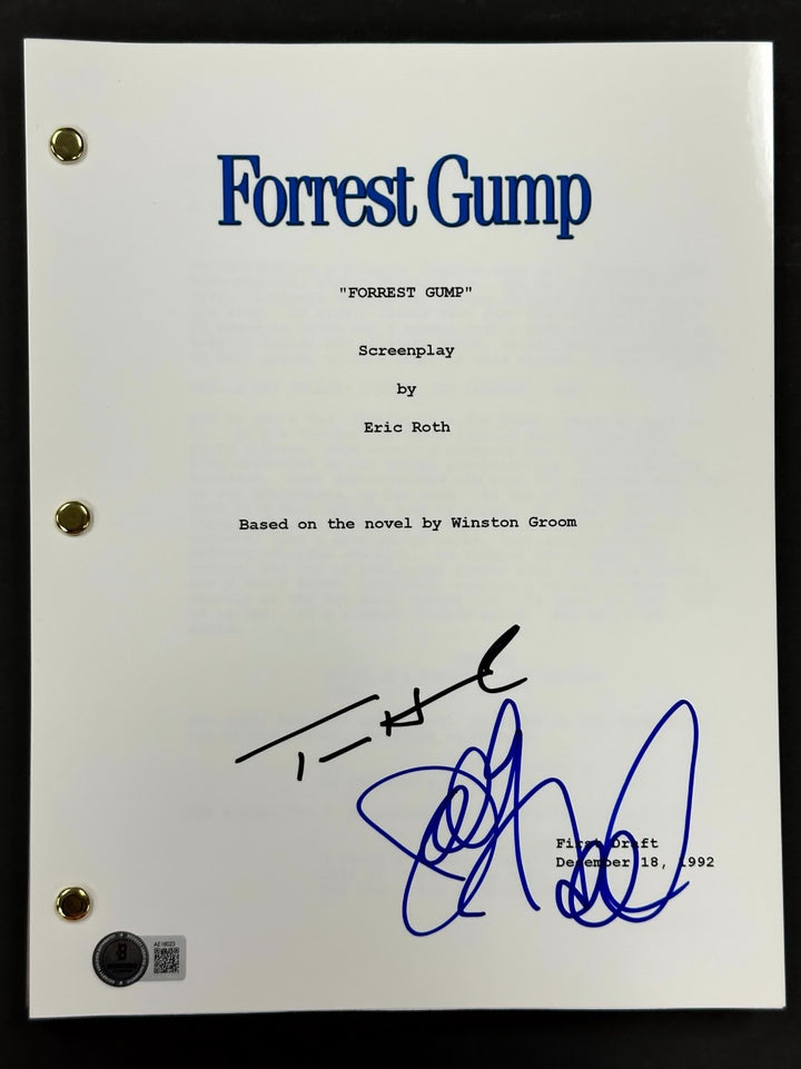 Tom Hanks & Sally Field signed Forrest Gump Movie Script autograph ~ Beckett BAS