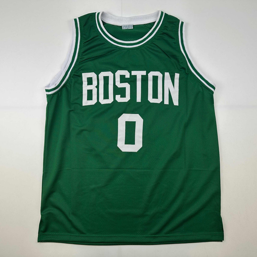 Facsimile Autographed Jayson Tatum Boston Green Reprint Auto Jersey Men's XL