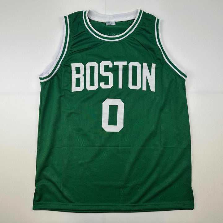 Facsimile Autographed Jayson Tatum Boston Green Reprint Auto Jersey Men's XL