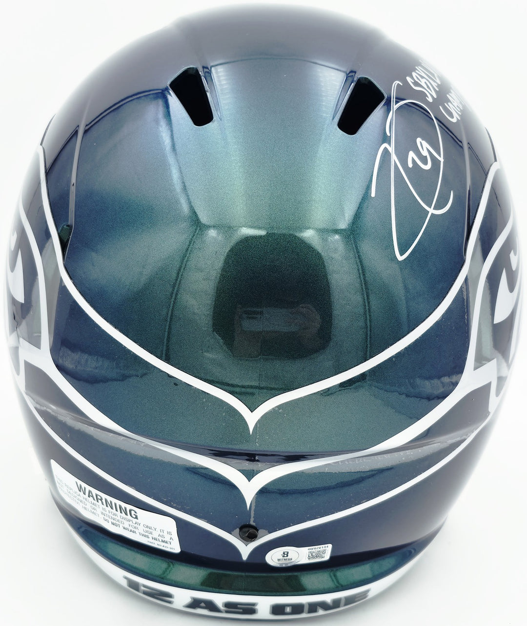 Earl Thomas III Signed Seahawks Rivalries Full Sz Rep Speed Helmet Beckett Wit