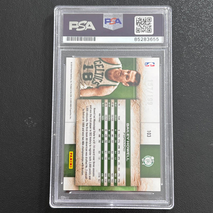 2010 Panini Studio Legends #103 Bailey Howell Signed Card AUTO 10 PSA/DNA Slabbe