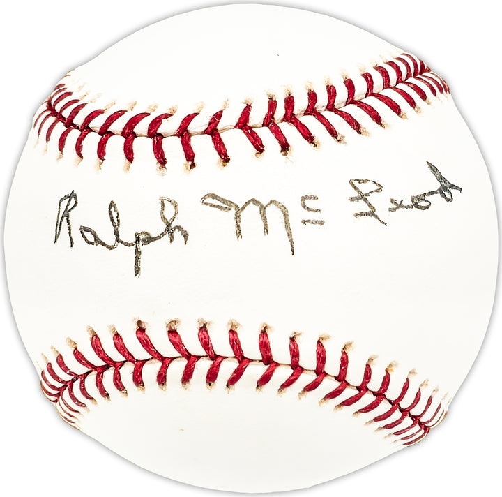 Ralph McLeod Autographed Official MLB Baseball Boston Bees Beckett QR #BM25543