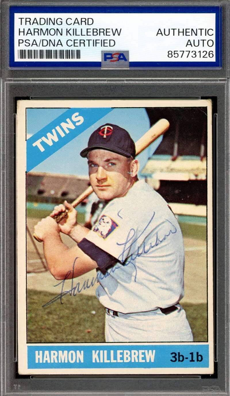 Harmon Killebrew PSA DNA Vintage Signed 1966 Topps Autograph