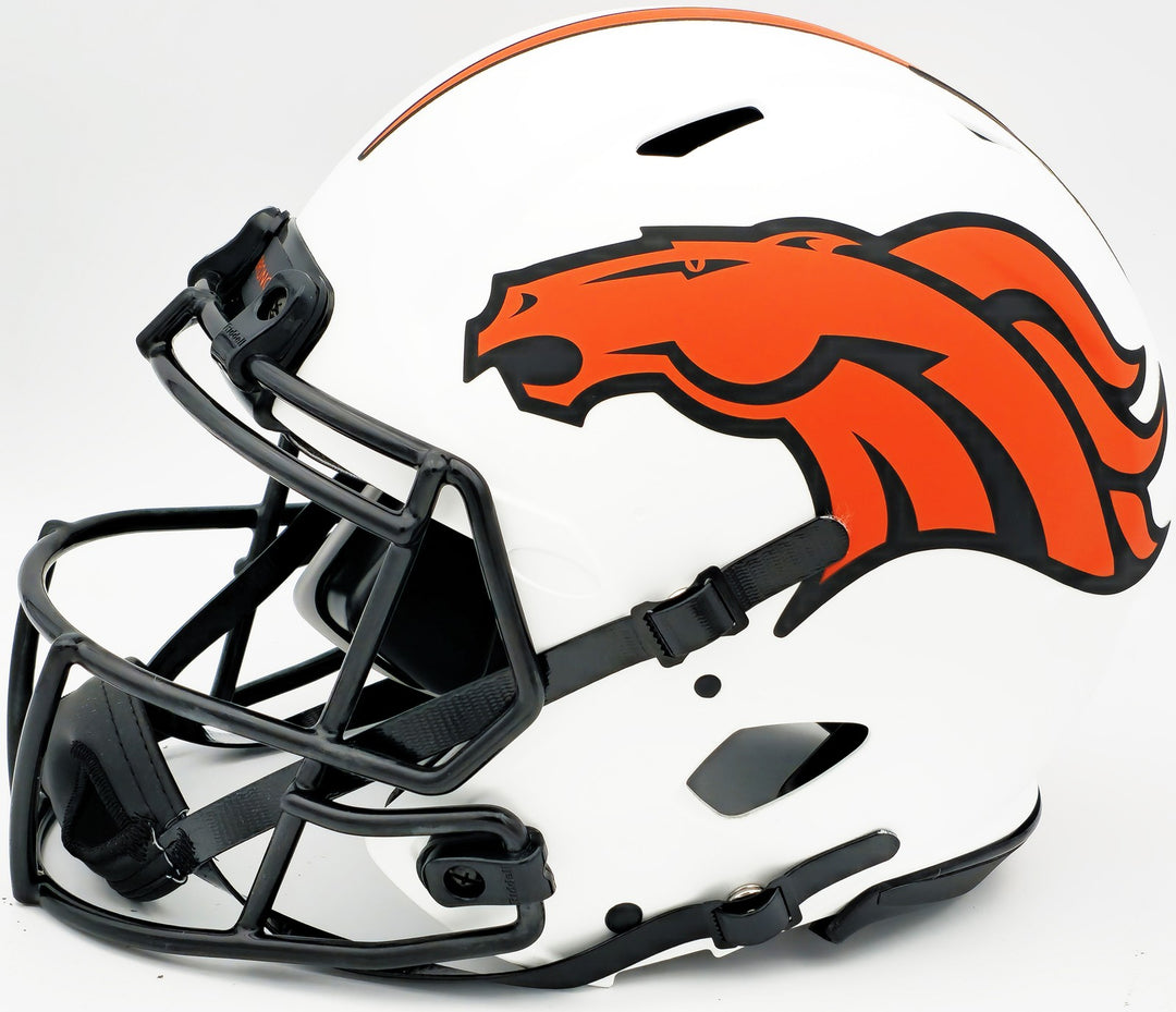Russell Wilson Auto Broncos Lunar Eclipse White Full Size Auth Helmet Fanatics