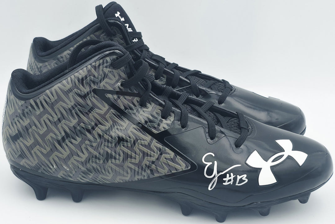 Ernest Jones IV Auto Pair of Black Under Armour Cleats Seahawks Size 10 MCS Holo