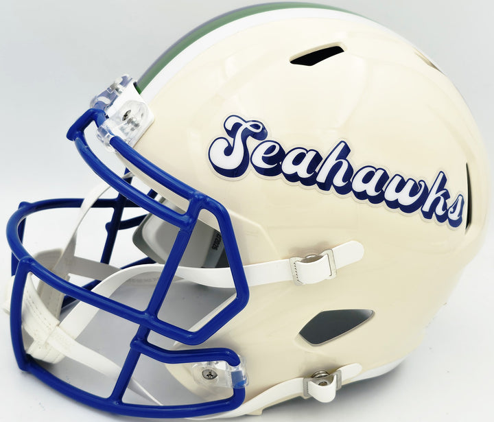 Leonard Williams Signed Seahawks Cream Full Size Retro Speed Replica Helmet