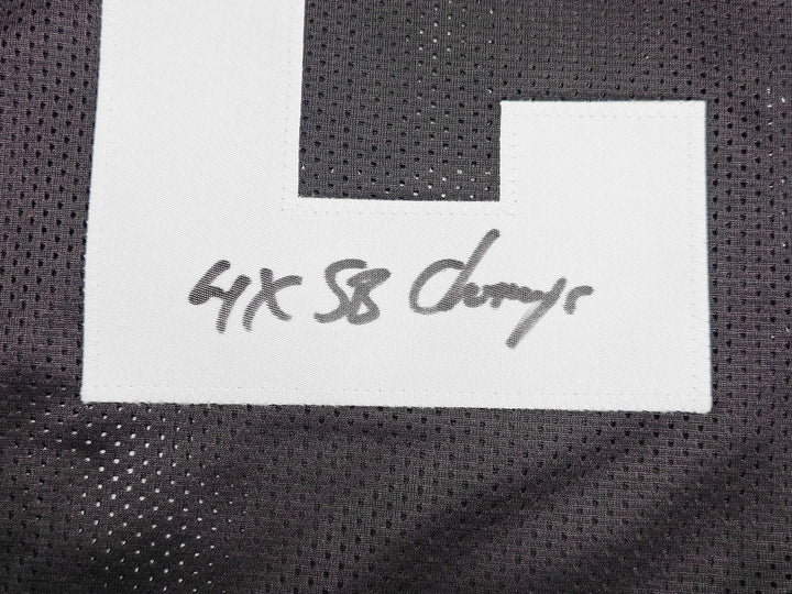 Pittsburgh Steelers Rocky Bleier Signed Black Jersey "4X SB Champ" Beckett