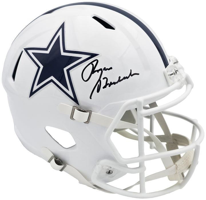Roger Staubach Auto Cowboys 22 Alternate White Full Size Spd Rep Helmet Beckett