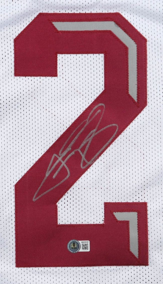 Johnny Manziel Texas A&M Signed White College Football Jersey BAS