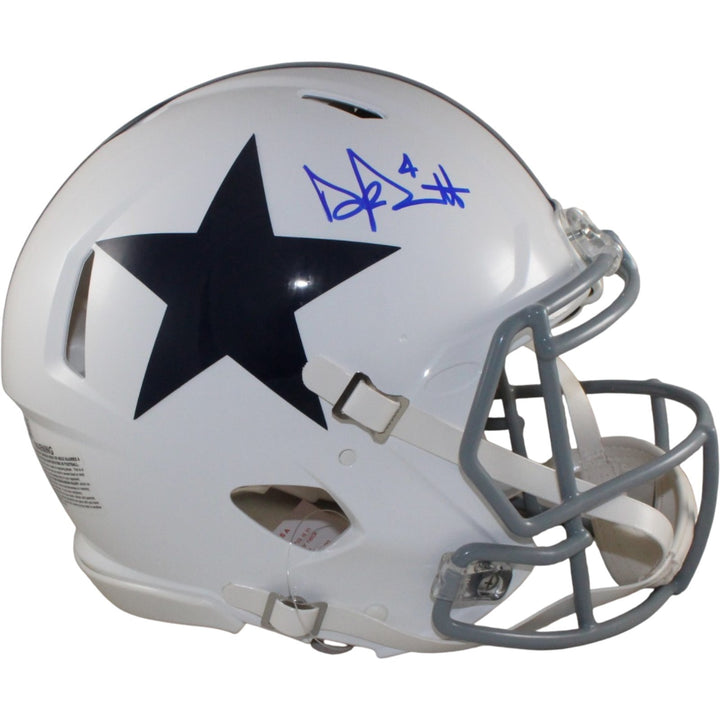 Dak Prescott Autographed/Signed Dallas Cowboys Authentic TB Helmet Beckett 56318