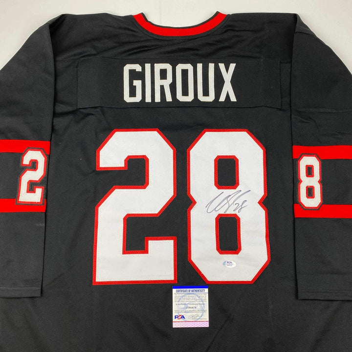 Autographed/Signed Claude Giroux Ottawa Black Hockey Jersey PSA/DNA COA