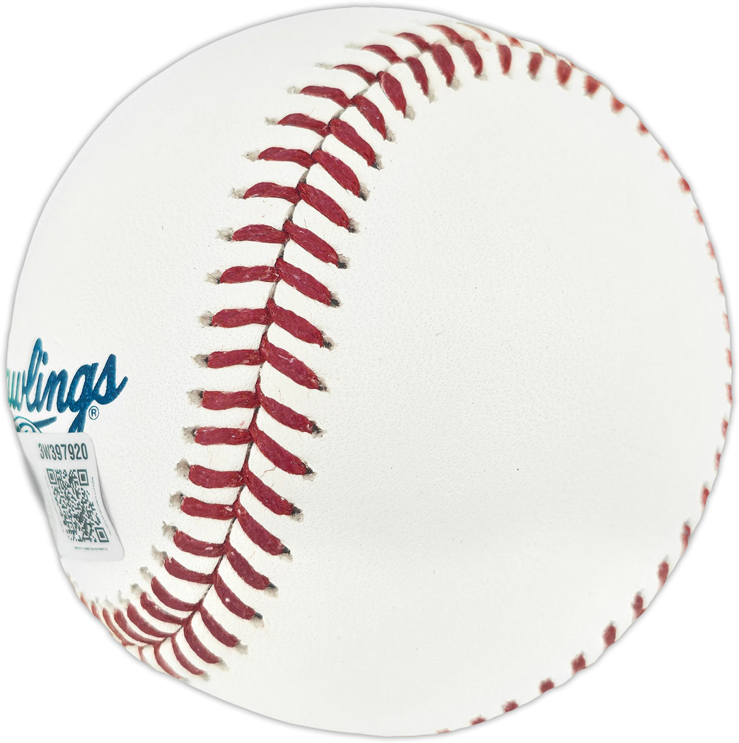 Ted Simmons Auto Official HOF Logo Baseball St. Louis Cardinals Smudge Beckett