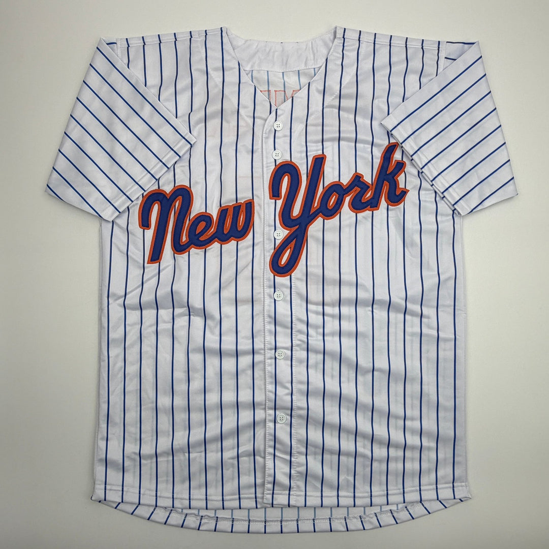 Autographed/Signed Marcus Semien New York Pinstripe Baseball Jersey Beckett COA