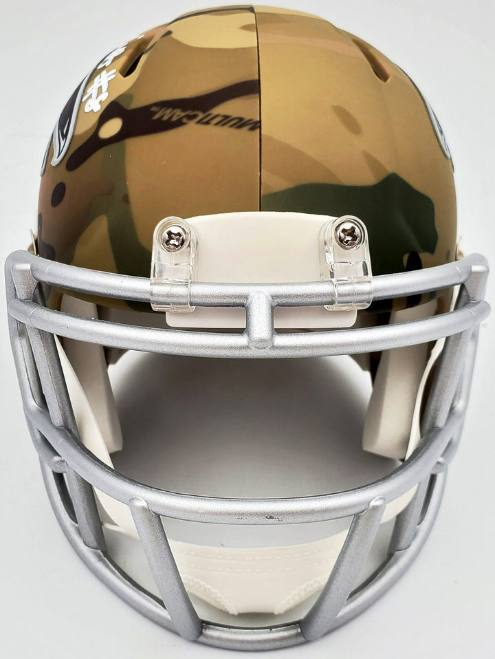 Kyle Pitts Autographed Signed Atlanta Falcons Camo Speed Mini Helmet Beckett