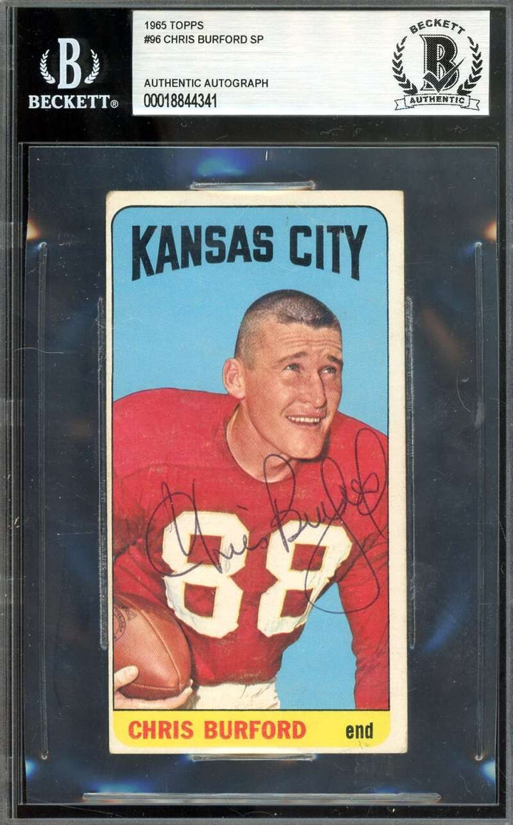 Chris Burford Beckett BAS Signed 1965 Topps SP Autograph