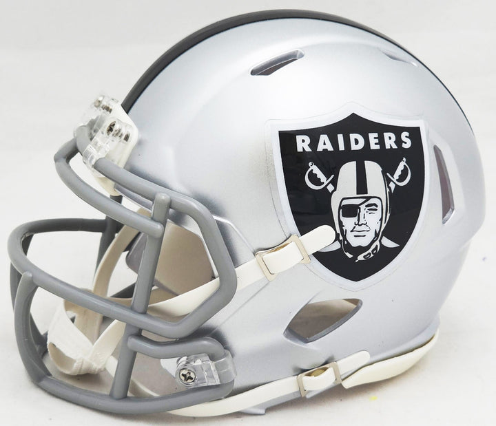 Tyree Wilson Signed Las Vegas Raiders Silver Speed Mini Helmet Beckett Witness