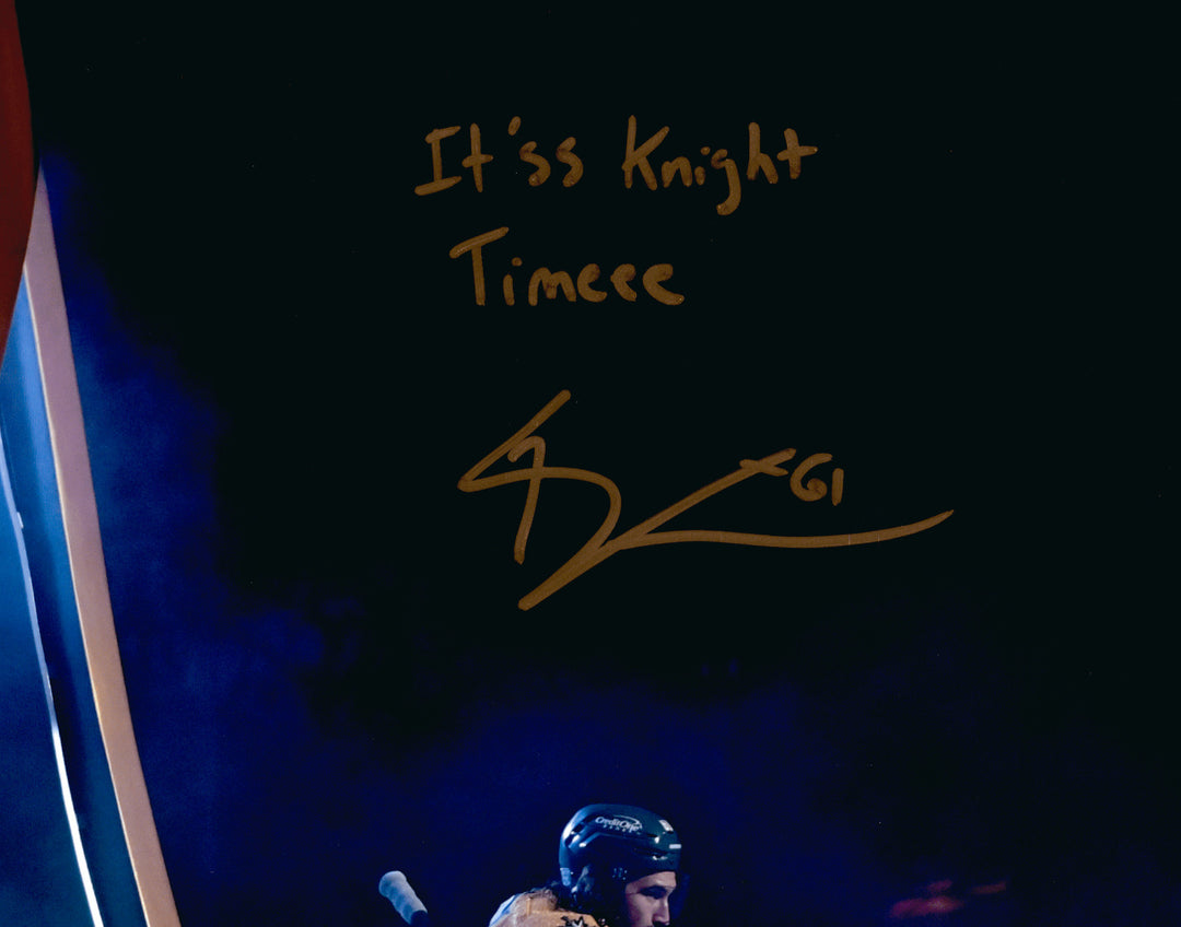 Mark Stone Signed Framed Vegas Knights 16x20 Photo Inscribed "Knight Time" #D/11