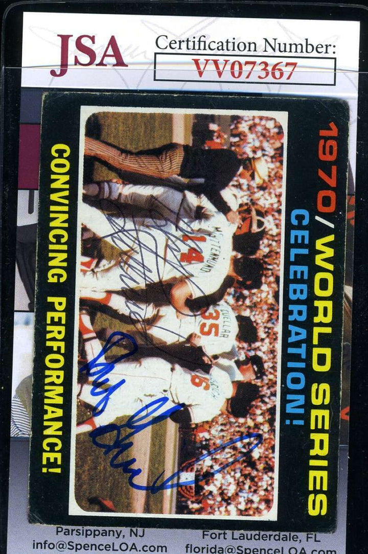 Merv Rettenmund Bobby Grich JSA Coa Signed 1971 Topps Autograph