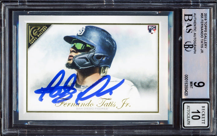Fernando Tatis Jr. Auto 2019 Topps Gallery RC 56 Padres BGS 9 Auto GM 10 Beckett