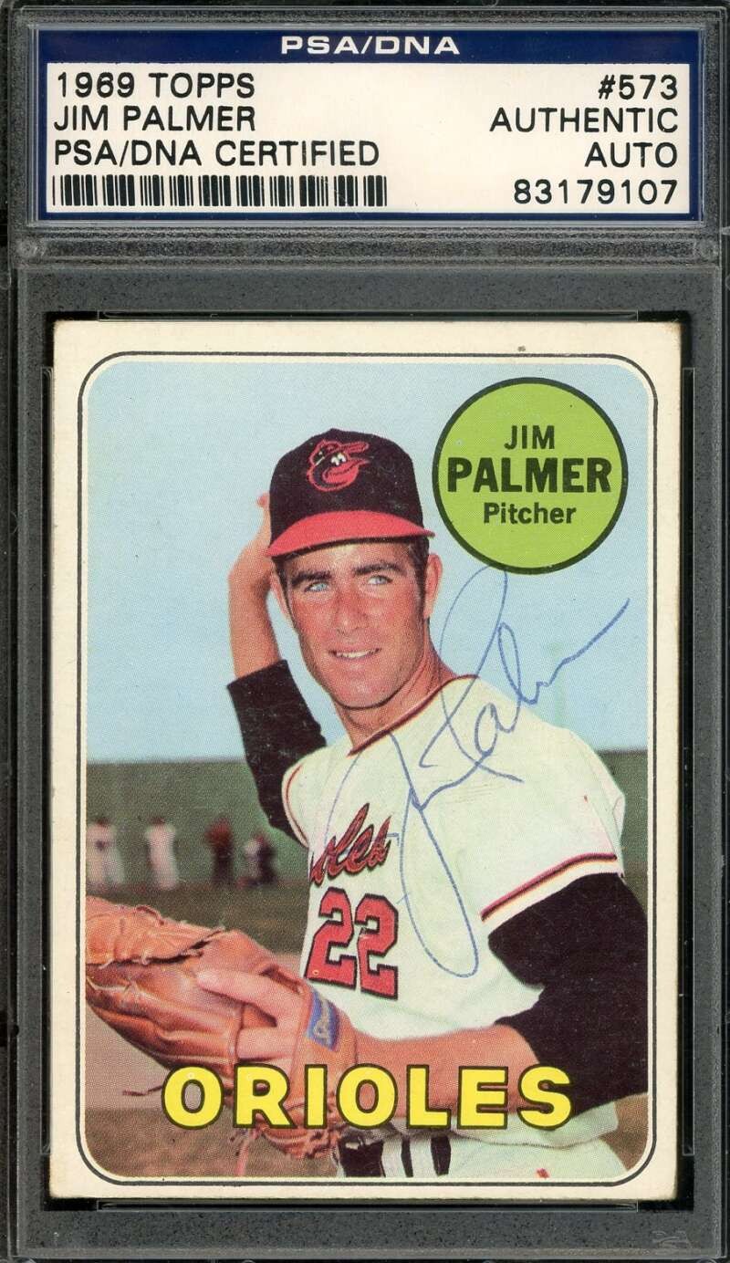Jim Palmer PSA DNA  Vintage Signed 1969 Topps Autograph