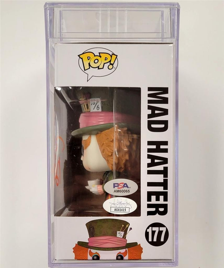 Johnny Depp signed Alice Mad Hatter Funko Pop Figure 177 autograph PSA Encap