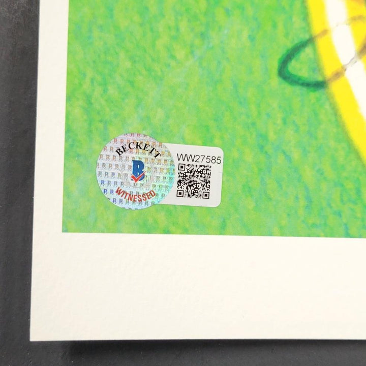 Rollie Fingers signed "HOF 92" Topps Living Set Fine Art Print /100~ Beckett BAS