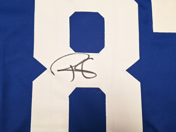 Indianapolis Colts Reggie Wayne Signed Blue Jersey Beckett BAS Witness