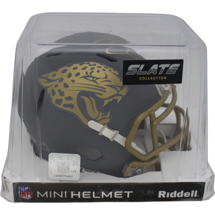 Trevor Lawrence Autographed Jacksonville Jaguars Slate Mini Helmet FAN 48000