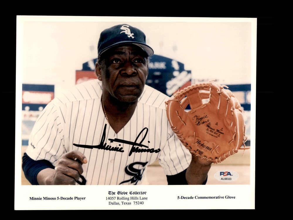 Minnie Minoso PSA DNA Signed 8x10 Photo Autograph 1 White Sox