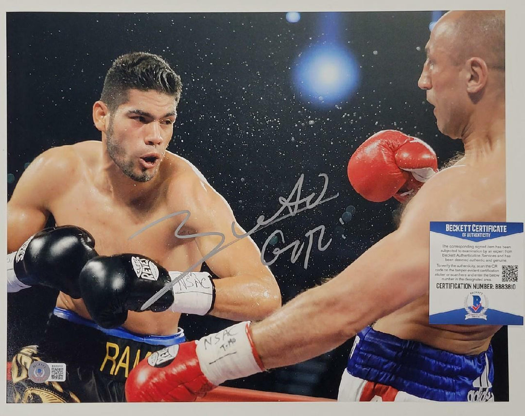 Gilberto Ramirez signed 11x14 Photo WBO Boxing Champ Auto (G) ~ Beckett BAS COA