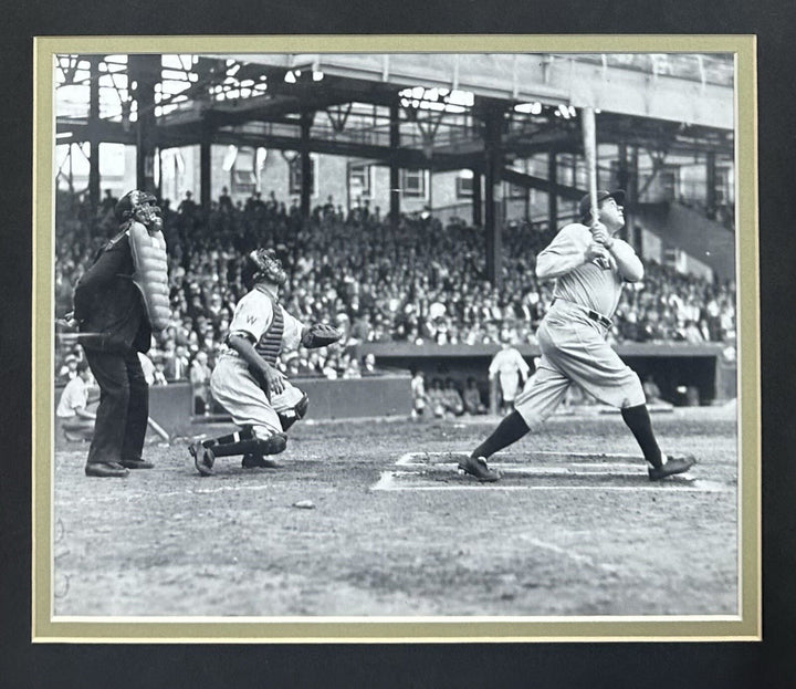 Babe Ruth Signed Vintage Postcard Framed Ny Yankees #3 Mint Cut HOF Auto JSA LOA