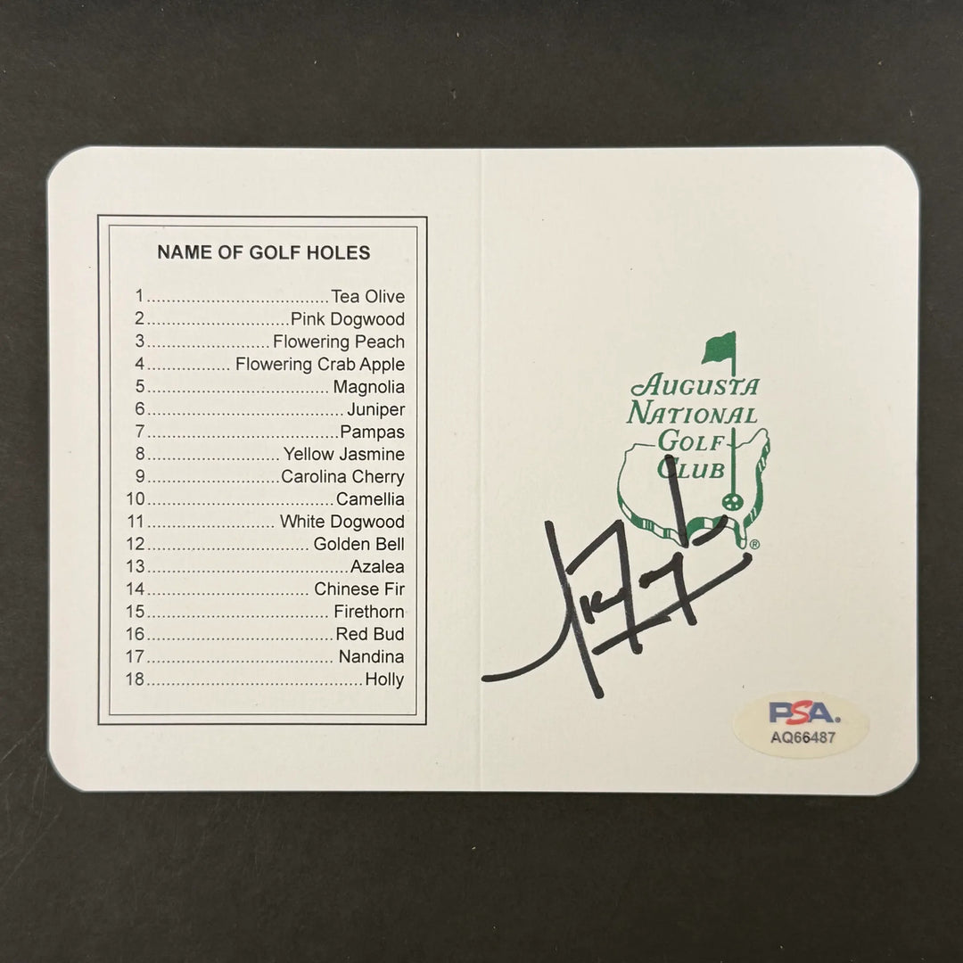 Nick Taylor Signed Golf Masters Golf Scorecards PSA Autographed