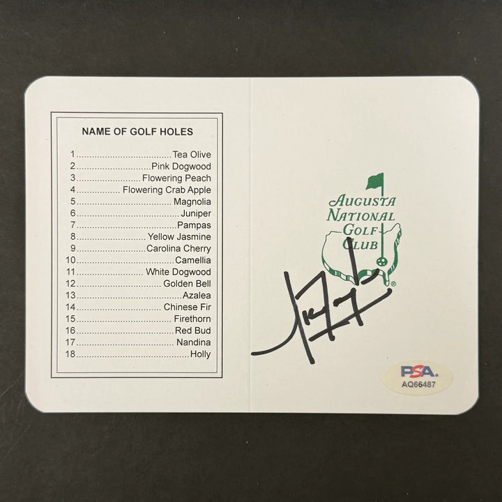 Nick Taylor Signed Golf Masters Golf Scorecards PSA Autographed