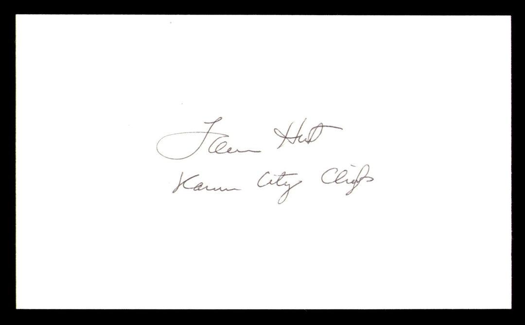Lamar Hunt Autographed Signed 3x5 Index Card Kansas City Chiefs