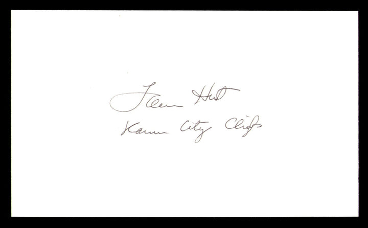 Lamar Hunt Autographed Signed 3x5 Index Card Kansas City Chiefs
