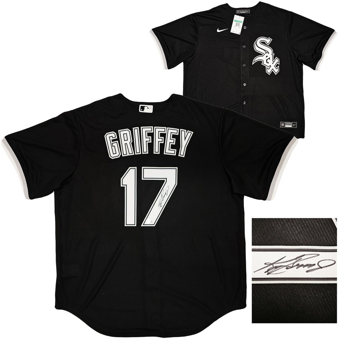 Chicago White Sox Ken Griffey Jr. Signed Black Nike Jersey Size XL Beckett Wit